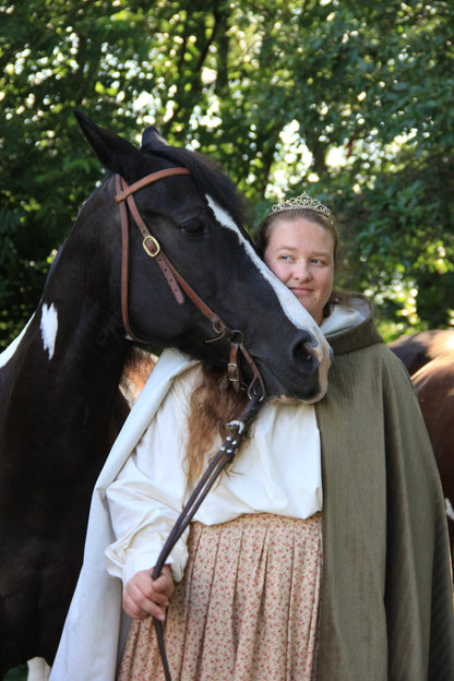 Olive Velvet cloak