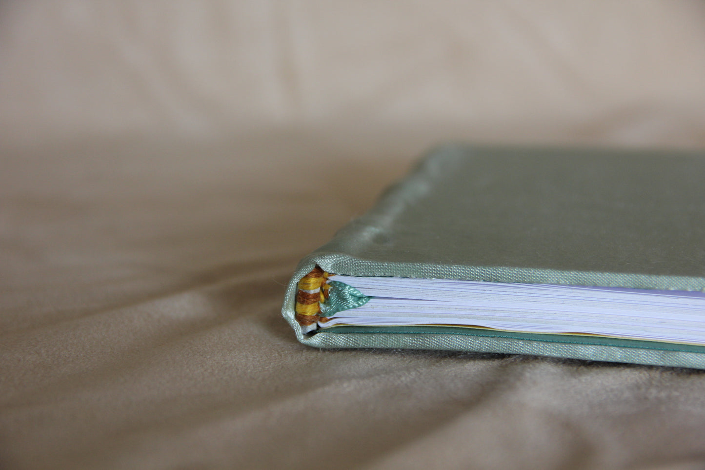 Hand bound green journal